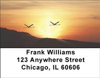 Sunset Flamingos Address Labels
