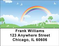 Rainbow Landscape Address Labels
