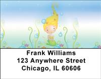 Mermaid Children Address Labels