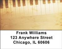 Piano Grunge Address Labels