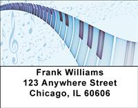 Wavy Piano Address Labels