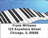 Wavy Piano Address Labels