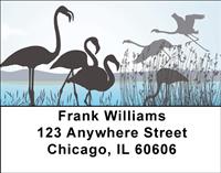 Flamingo Silhouettes Address Labels