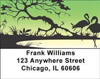 Flamingo Silhouettes Address Labels