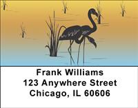 Flamingo Silhouettes Address Labels