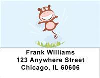 Happy Baby Monkey Address Labels