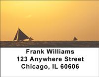 Sunset Sailboats Address Labels