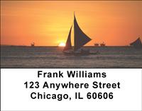 Sunset Sailboats Address Labels