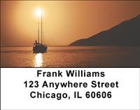 Sunset Sailboats Address Labels