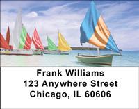 Colorful Sailboats Address Labels