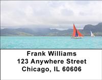 Colorful Sailboats Address Labels