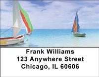 Colorful Sailboats Address Labels