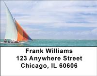 Colorful Sailboats Address Labels