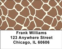 Giraffe Print Address Labels