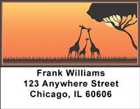 Giraffe Silhouettes Address Labels