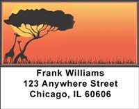 Giraffe Silhouettes Address Labels