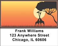 Giraffe Silhouettes Address Labels