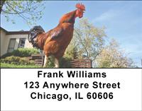 Crowing Roosters Address Labels