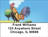 Rooster Illustrations Address Labels