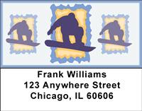 Snowboarding Thrill Address Labels