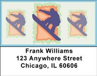 Snowboarding Thrill Address Labels
