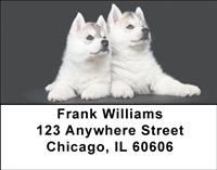 Husky Puppy Pals Address Labels