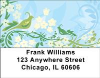 Stylistic Peacocks Address Labels