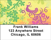 Stylistic Peacocks Address Labels