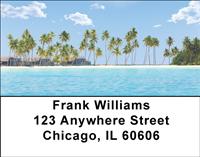 Island Palm Trees Address Labels