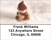 Toy Snowman Address Labels