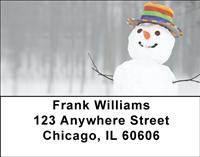 Happy Snowmen Address Labels