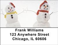 Happy Snowmen Address Labels
