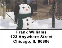 Happy Snowmen Address Labels