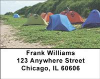 Tent Camping Address Labels