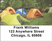 Tent Camping Address Labels
