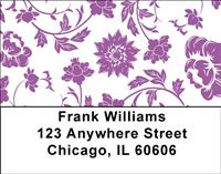 Purple Flowers And Vines Address Labels