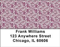 Purple Flowers And Vines Address Labels