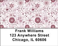 Purple Flowers And Vines Address Labels