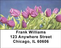 Purple Tulips Address Labels