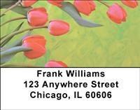 Red Tulips Address Labels