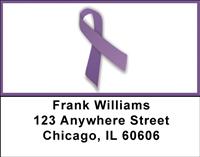 Purple Ribbon Address Labels
