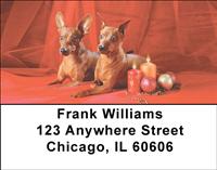 Red Miniature Pinschers Address Labels