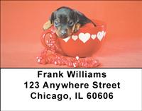 Min Pin Puppies Address Labels