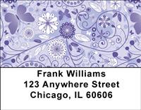 Violet Patterns Address Labels