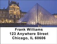 Louvre At Night Address Labels