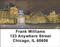 Louvre At Night Address Labels
