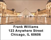 Louvre At Night Address Labels