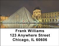 Louvre At Night Address Labels