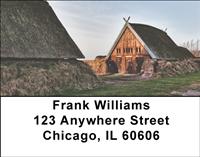 Danish Viking Houses Address Labels