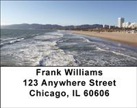 California Beaches Santa Monica Address Labels